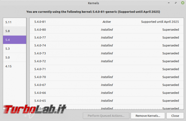 Linux Mint: rimuovere kernel superati GUI ( non solo) recuperare po' spazio disco - Screenshot from 2021-08-16 18-08-15
