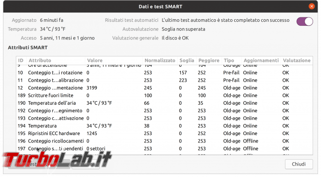 Linux test SSD: come testare disco fisso/USB rilevare problemi, guasti, errori ( Live CD/USB linea comando) - Schermata del 2020-05-01 17-47-11