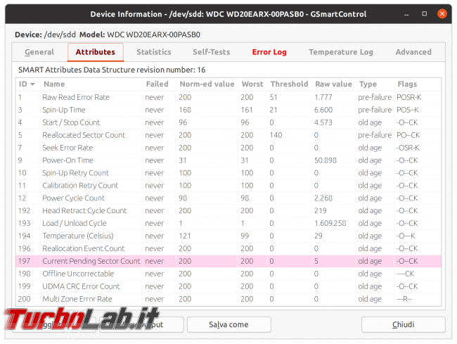 Linux test SSD: come testare disco fisso/USB rilevare problemi, guasti, errori ( Live CD/USB linea comando) - Schermata da 2020-05-01 18-05-10