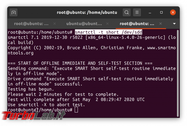 Linux test SSD: come testare disco fisso/USB rilevare problemi, guasti, errori ( Live CD/USB linea comando) - Schermata da 2020-05-02 08-30-20