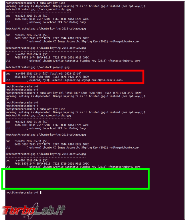 Linux (Ubuntu): come risolvere errore NO_PUBKEY B7B3B788A8D3785C oppure 467B942D3A79BD29 MySQL non si aggiorna