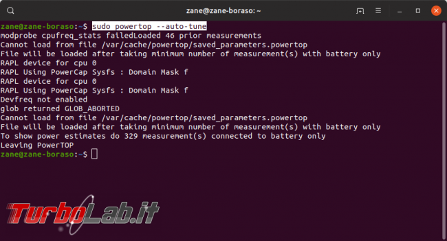 Linux / Ubuntu consuma troppa batteria! Come risolvere migliorare autonomia PowerTOP - Screenshot from 2019-09-17 21-57-40