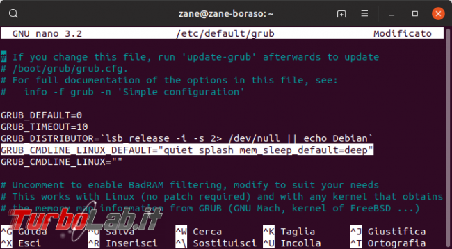 Linux / Ubuntu notebook: migliorare durata batteria attivando sospensione S3, Suspend-to-RAM (STR, S2RAM, deep) - mem_sleep_default deep