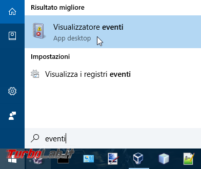 Log Desktop remoto: come visualizzare elenco accessi, connessioni sessioni Windows 10 ( scoprire se qualcuno è entrato PC remoto) - start visualizzatore eventi