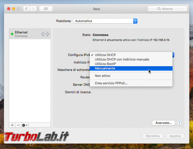 Mac indirizzo IP statico: come configurarlo manualmente (guida) - VirtualBox_macOS_10_10_2017_09_33_06