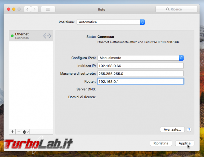 Mac indirizzo IP statico: come configurarlo manualmente (guida) - VirtualBox_macOS_10_10_2017_09_33_06