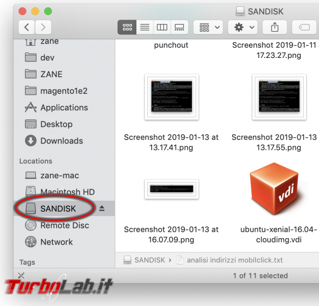 Mac NTFS: come scrivere chiavette USB Windows macOS - macos finder sandisk label