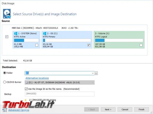Macrium Reflect free crea ripristina immagini backup dischi fissi