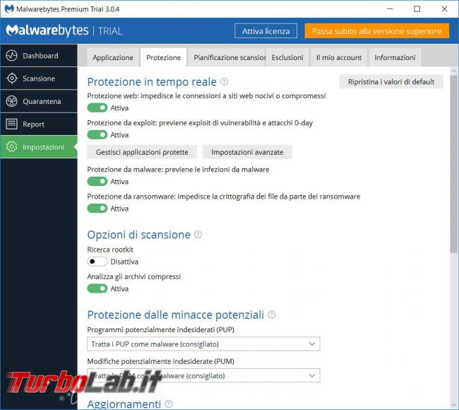 Malwarebytes 3.0 messo prova TurboLab.it