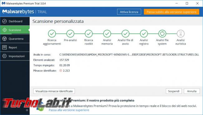 Malwarebytes 3.0 messo prova TurboLab.it