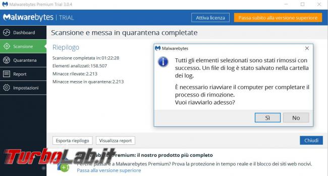 Malwarebytes 3.0 messo prova TurboLab.it