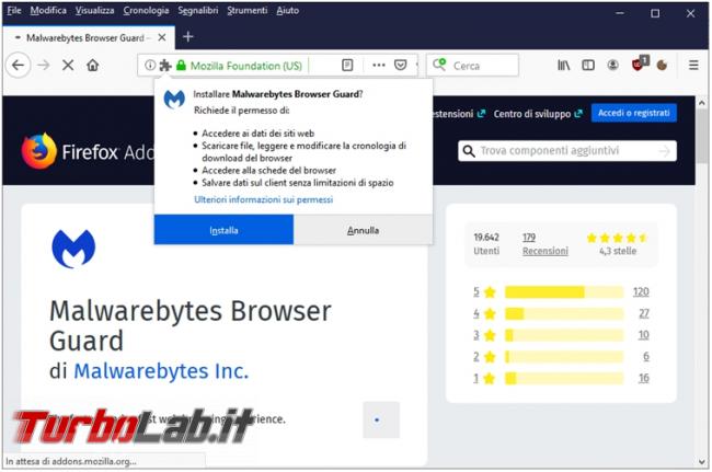 Malwarebytes Browser Extension blocca pubblicità siti pericolosi