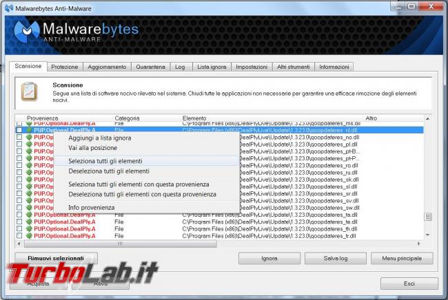 Malwarebytes elimina malware computer