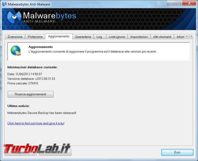 Malwarebytes elimina malware computer