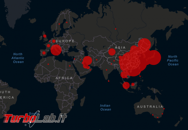 Mappa contagi coronavirus: Italia prima Europa quarta mondo - FrShot_1582717579
