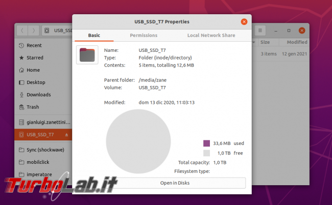 Memoria esterna Samsung SSD T7: Recensione, prova pratica, test velocità (disco SSD esterno USB PC smartphone Android) - samsung t7 ubuntu