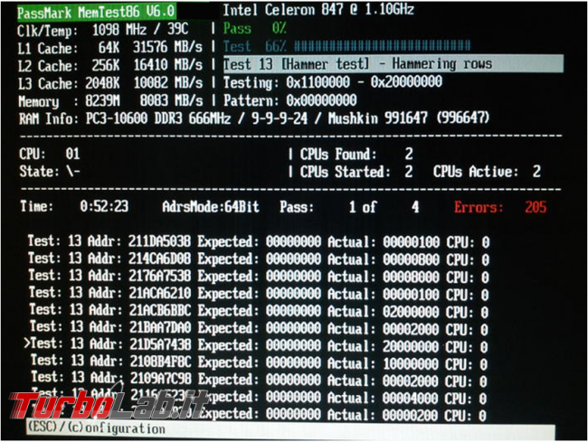 Memtest86 verifichi se memoria RAM computer funziona regolarmente