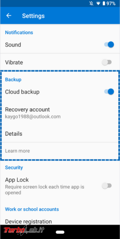 Microsoft Authenticator: backup ripristino cloud ora disponibili Android - FrShot_1568374292