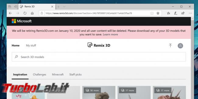 Microsoft chiude Remix 3D Windows 10. Paint 3D sarà prossimo?