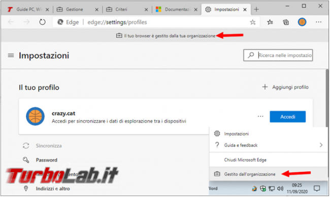 Microsoft Edge segnala essere gestito dall’organizzazione, vediamo come trovare policy impostate