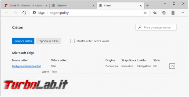 Microsoft Edge segnala essere gestito dall’organizzazione, vediamo come trovare policy impostate