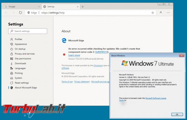 Microsoft Edge Windows 7? Sì, grazie Chromium - edge-on-windows-7
