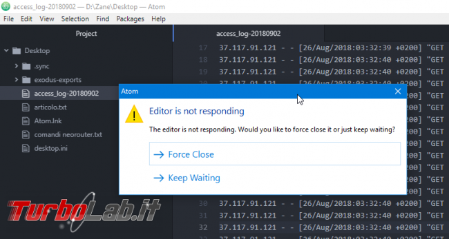 Miglior programma/editor free aprire/modificare log, dump, SQL, XML grandi/enormi (100/250/500 MB, 1/5/10 GB) Windows? file è troppo esteso Blocco note!