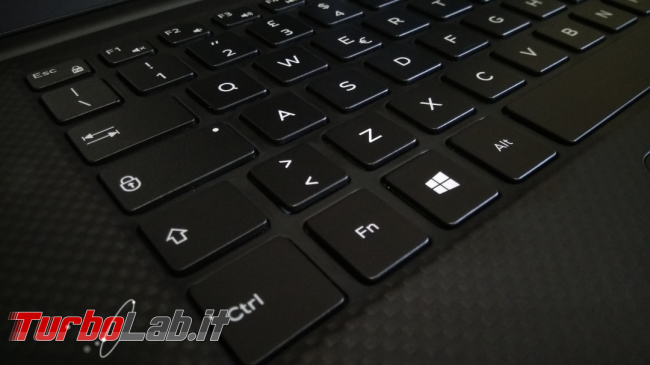 migliore notebook alte prestazioni programmare montare video: recensione Dell XPS 15 7590 (modello 2019) - keyboard ctrl fn start