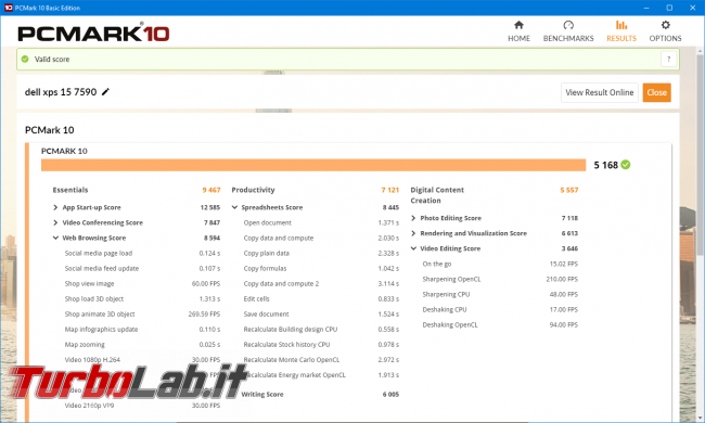 migliore notebook alte prestazioni programmare montare video: recensione Dell XPS 15 7590 (modello 2019) - screen_xps_1567938570