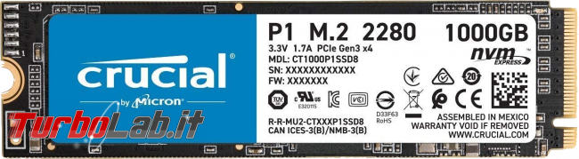 migliore SSD NVMe PCIe PC notebook: quale comprare, guida definitiva 2024/2025 - crucial pi1 ssd nvme