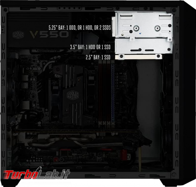 Migliori componenti PC 2022 lavoro gaming: guida scelta processore (CPU), scheda madre, RAM, scheda video (GPU), SSD, case (video) - Cooler Master Masterbox Lite 3
