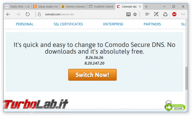 migliori server DNS alternativi navigare velocemente sbloccare siti censurati - comodo secure dns