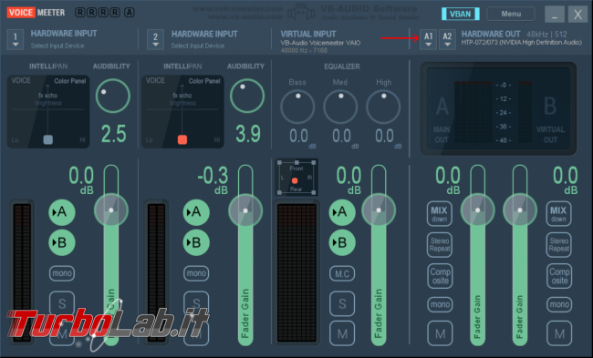 Mixer stereo/surround virtuale rete: breve guida Voicemeeter