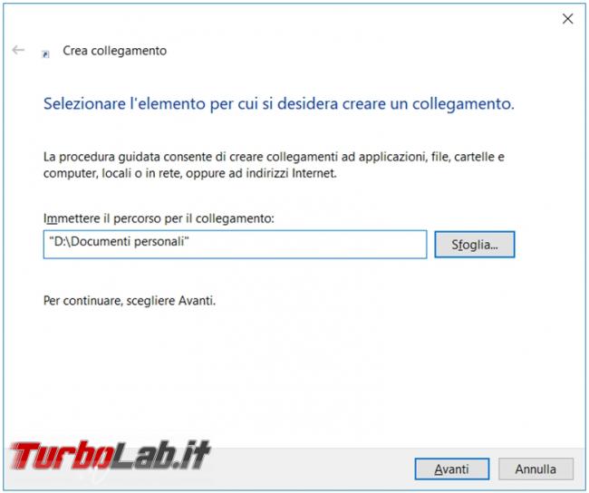 Modificare menu invia Windows