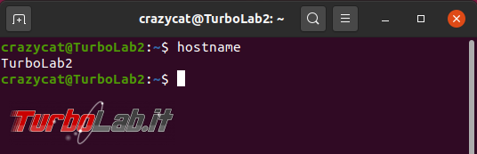 Modificare nome computer Ubuntu 20.04