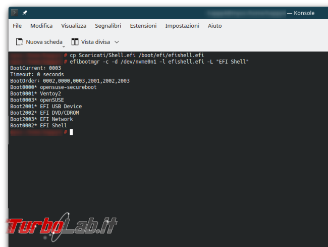Modifichiamo voci avvio UEFI direttamente sistema operativo [Linux,Windows]