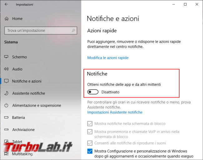 Mostrami desktop ti dirò chi sei: regole desktop efficiente - notifiche_sistema