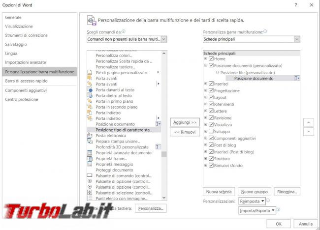 Mostrare stampare percorso file Microsoft Office