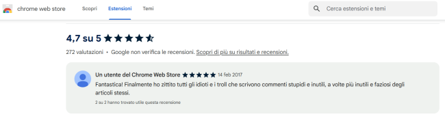 Nascondi commenti articoli pagine web