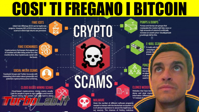 Non farti fregare! 10 truffe Bitcoin criptovalute devi evitare (video) - copertina truffe bitcoin crypto scams