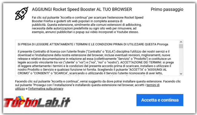 Non installate estensioni browser se non sapete bene cosa servono provengono fonti non ufficiali