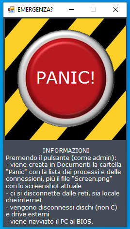NoPanic - pulsante emergenza ( PowerShell)