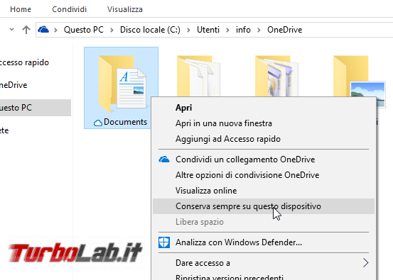 OneDrive Windows 10: guida Segnaposto (Placeholder) File richiesta (Files On-Demand)