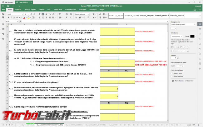 OnlyOffice, suite programmi l’ufficio tab