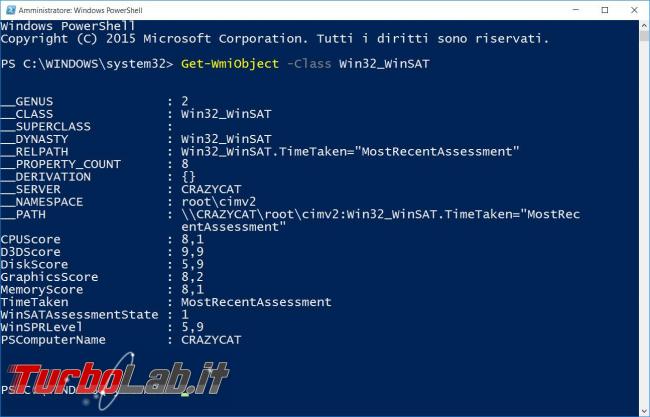 Ottenere l’indice prestazioni computer Windows 10