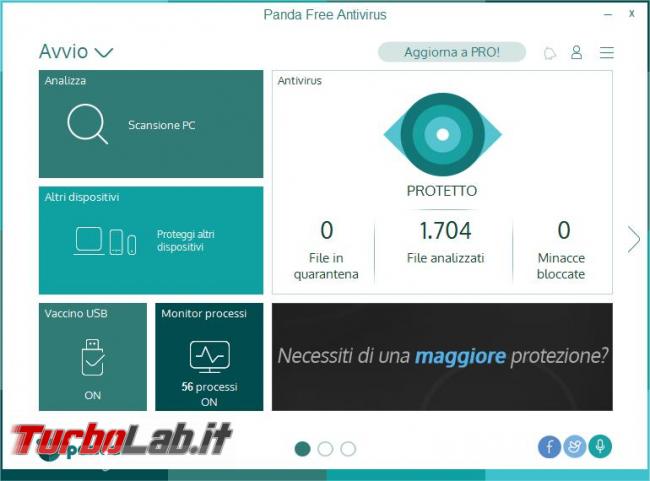 Panda Free Antivirus messo prova TurboLab.it