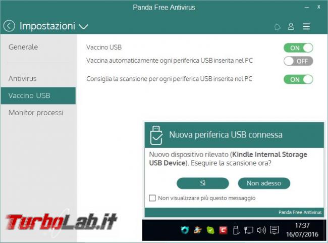 Panda Free Antivirus messo prova TurboLab.it