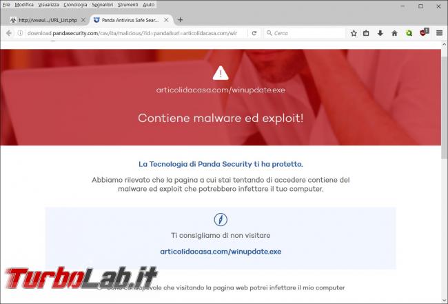 Panda Free Antivirus messo prova TurboLab.it