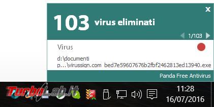 Panda Free Antivirus messo prova TurboLab.it