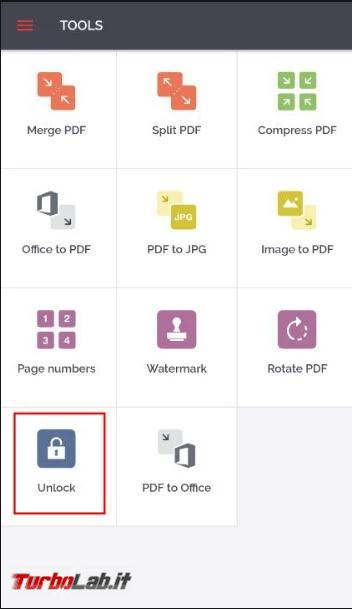 PassFab PDF: sblocca password file PDF accedere facilmente documenti - ilovepdf-unlock-button